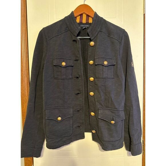 Tommy Hilfiger Navy & Gold Military Cut Jacket Size Medium - Picture 12 of 16